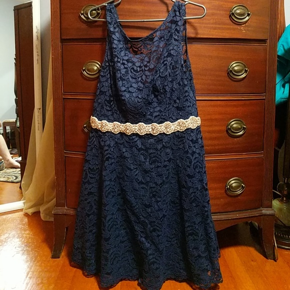 Davids Bridal Navy Bridesmaid/Mother of the Bride - Picture 1 of 5